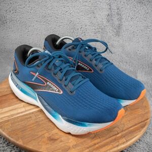 Men's Brooks Glycerin GTS 21, Blue Opal/Black/Nasturtium, 11.5 D Medium US